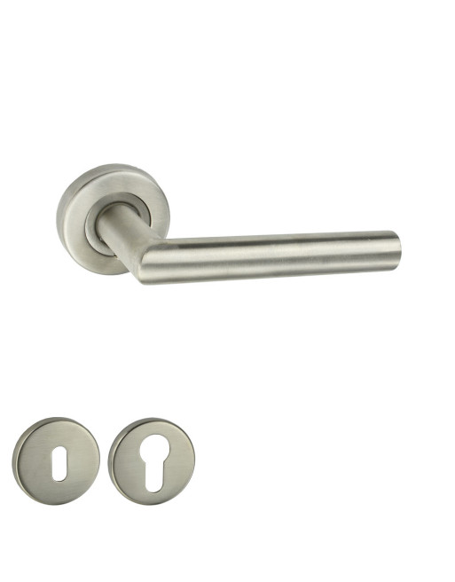 Πόμολο Πόρτας No 5009 Stainless Steel Ροζέτα 